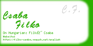 csaba filko business card